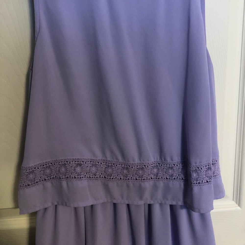 Womens Decree Layered Dress in Lavender Size S - Picture 2 of 4